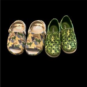 Camouflage Clogs and Sneakers Set
